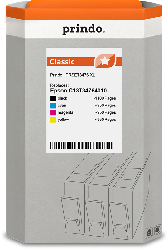 prindo-classic-xl-multipack-schwarz-cyan-magenta-gelb